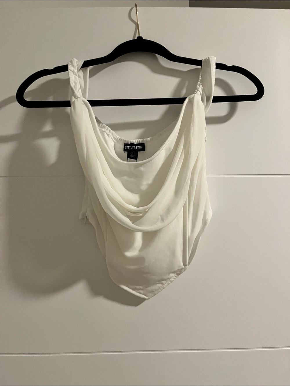 PrettyLittleThing Ivory Cowl Neck Camisole